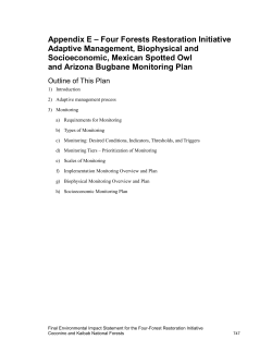 Four Forests Restoration Initiative Monitoring Plan