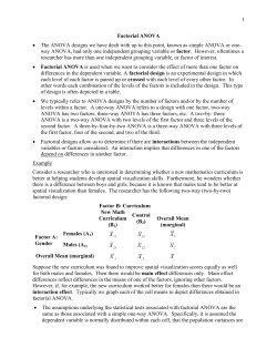 Factorial ANOVA - krigolson teaching