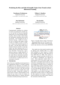 Predicting the Rise and Fall of Scientific Topics from Trends in their