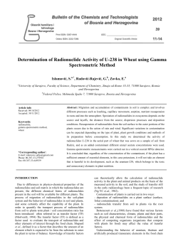 Determination of Radionuclide Activity of U
