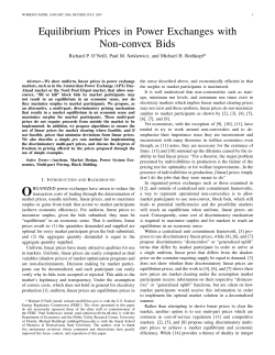Equilibrium Prices in Power Exchanges with Non