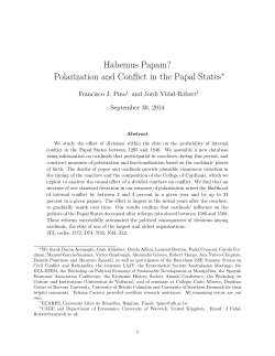 Habemus Papam? Polarization and Conflict in the Papal States