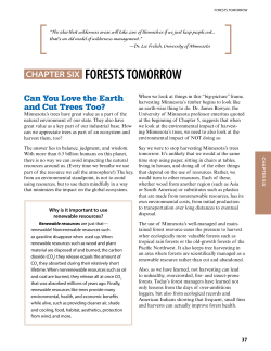 Chapter Six: Forests Tomorrow- All About Minnesota`s Forests and