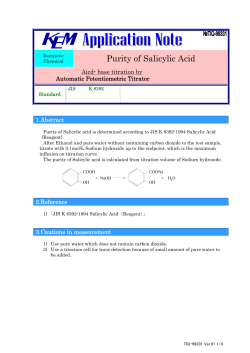 Purity of Salicylic Acid