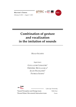 Combination of gesture and vocalization in the imitation of sounds