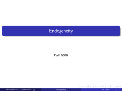 Endogeneity