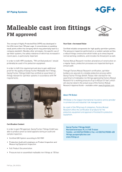 Malleable cast iron fittings FM approved