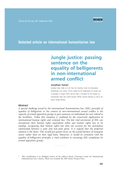 Jungle justice: passing sentence on the equality of