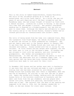 This is the story of famed harpsichordist, Zuzana Ruzickova. She