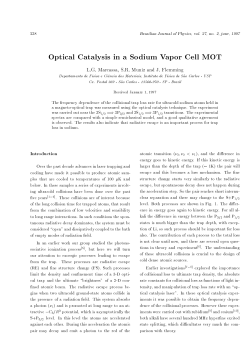 Optical Catalysis in a Sodium Vapor Cell MOT