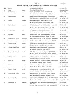 2012-13 school district superintendents and board presidents