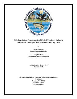 Fish Population Assessments of Ceded Territory Lakes in