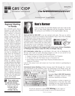 Spring 2013 Newsletter