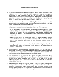 Construction Inspection &ndash; SOP