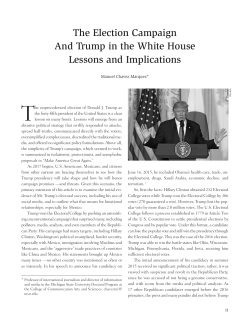 The Elections and Trump in the White House Lessons