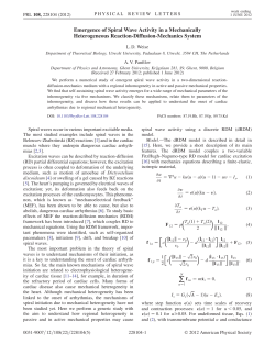 Emergence of Spiral Wave Activity in a Mechanically