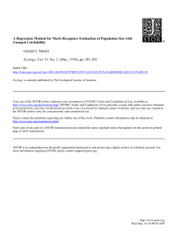 A Regression Method for Mark-Recapture Estimation of Population