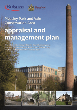 Pleasley Park and Vale Conservation Area Character Appraisal and