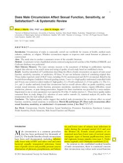 Does Male Circumcision Affect Sexual Function, Sensitivity, or