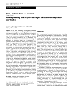 Running training and adaptive strategies of locomotor