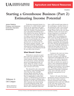 Starting a Greenhouse Business (Part 2) Estimating Income