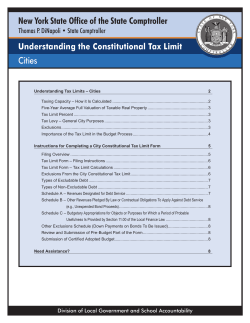Understanding the Constitutional Tax Limit: Cities