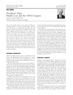 President`s page: health care and the 107th Congress