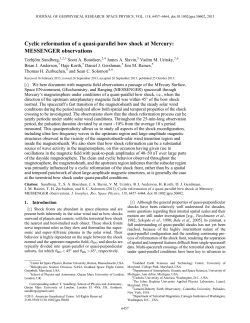 Cyclic reformation of a quasiparallel bow shock at Mercury