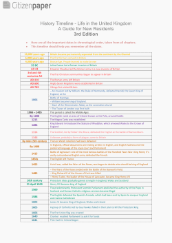 History Timeline - Life in the United Kingdom A Guide for New