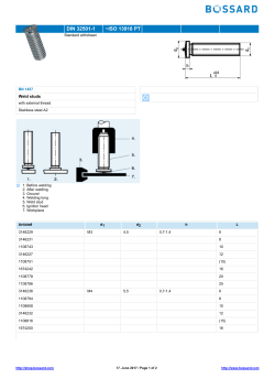 DIN 32501-1 ~ISO 13918 PT - Bossard e-Shop
