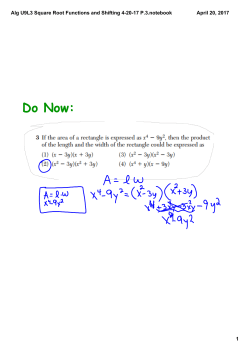 Alg U9L3 Square Root Functions and Shifting 4-20