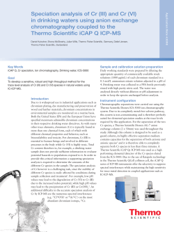 Speciation Analysis of Cr - Thermo Fisher Scientific