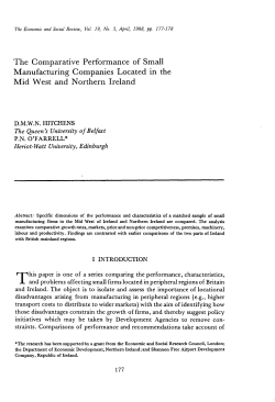 The Comparative Performance of Small Manufacturing
