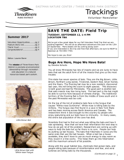 Summer - Three Rivers Park District