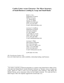 Cookie-Cutter versus Character: The Micro Structure of Small