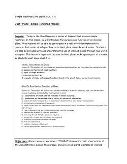 Just &ldquo;Plane&rdquo; Simple (Inclined Planes)