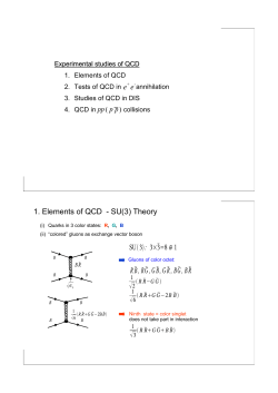 1. Elements of QCD