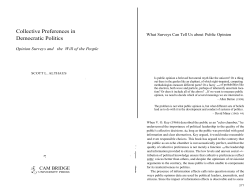 Collective Preferences in Democratic Politics: Opinion Surveys and