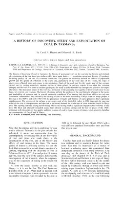 a history of discovery, study and exploitation of coal in