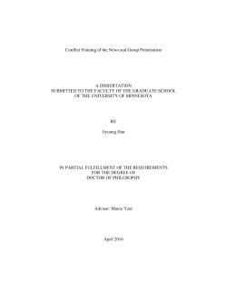 Conflict Framing of the News and Group Polarization A