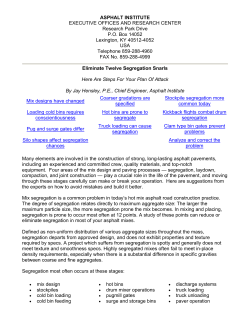 Eliminate 12 Segregation Snarls