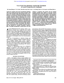 Use of All-Trans Retinoic Acid in the Treatment of