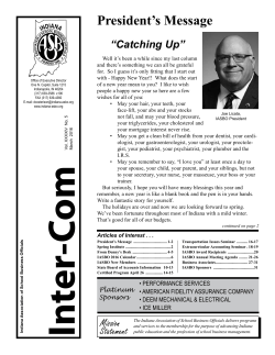 March, 2016 - Indiana Association of School Business Officials