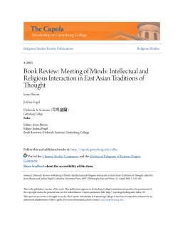 Meeting of Minds: Intellectual and Religious Interaction in East Asian