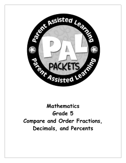 Mathematics Grade 5 Compare and Order Fractions - pams-zell