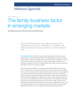 The family-business factor in emerging markets