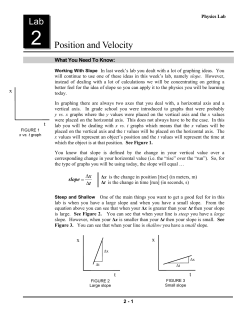 2 Position and Velocity
