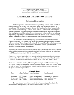 an exercise in seriation dating - Society for American Archaeology