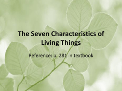 The Seven Characteristics of Living Things