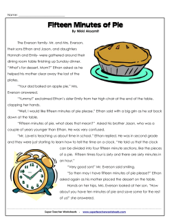 Fifteen Minutes of Pie - superteacherworksheets.com